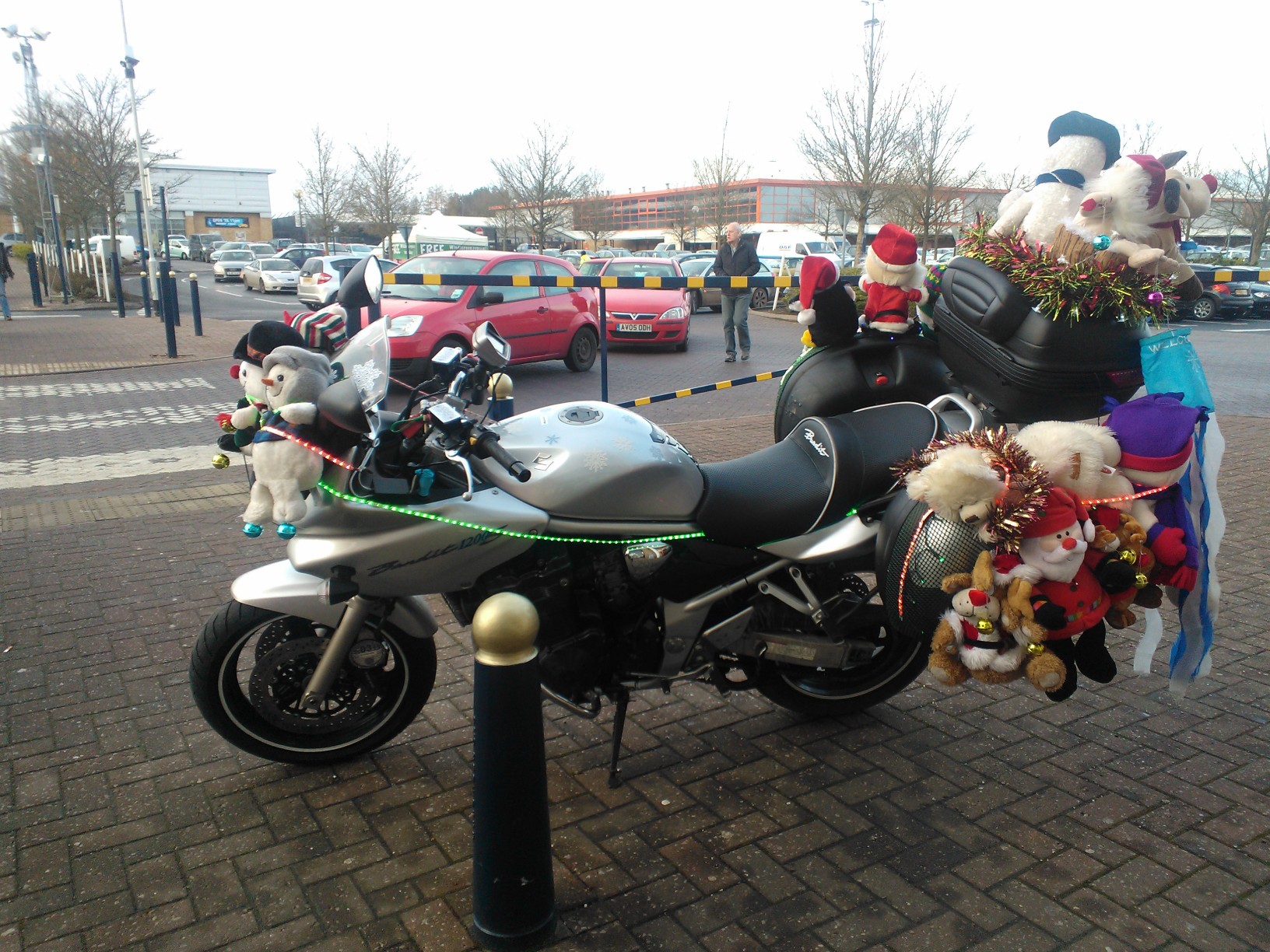 santa themed bike